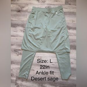 Sage Green Skirted Leggings with Side Pocket